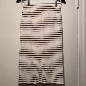 BDG Navy and White Pencil Skirt